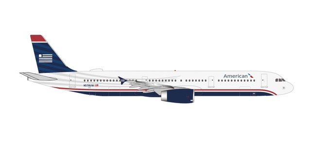 Herpa 538251 - 1:500 - American Airlines A321 US Airways Heritage - N578UW